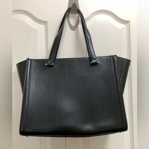 kate spade Black Leather Structured Shoulder Tote